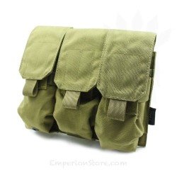TMC TRIPLE M4 MAG POUCH KHAKI