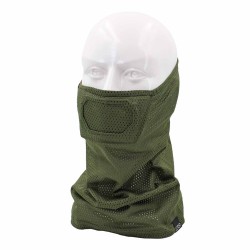 CORSO Balaclava de protección facial Reaper MK1 con rejilla - Verde (CRS-201203-OD)