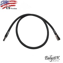 BALYSTIK Línea / Manguera trenzada Premium para HPA versión USA - Negra (BA-HPABLPBK-US)